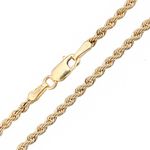 Italian Made 9ct Gold Rope Chain Necklace Hallmarked in UK Size 16 to 20 Inch