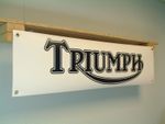 Triumph Motorcycles Banner Classic Meriden Bike Garage Workshop Wall Display