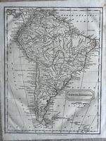 1817 South America Original Antique Map by Alexander Findlay Over 200 Years Old