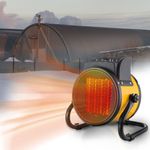 2KW / 3KW Tilting Industrial Electric Space Heater Fan Warehouse Garage Workshop