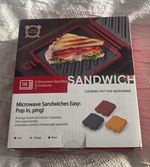 Microwave Toastie Maker 15cm Black Aluminium Plated Steel & Silicone