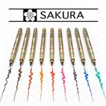Sakura Pigma Brush  Colour Pigment Brush Pens 9 Colours Available XSDK-BR