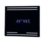 Bathroom Extractor Fan Black Glass Front 4" Timer & Humidity Sensor with Display