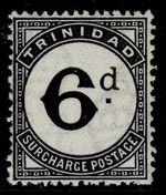 TRINIDAD & TOBAGO GV SG D23, 6d black, NH MINT. Cat £75.