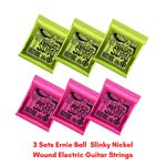 3 Sets Ernie Ball 2221 2223 Reg Super Slinky Nickel Wound Electric Guitar String
