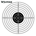 Wolfman Air Gun Practice B&W Targets 17x17cm Pack of 100 Top Quality Thin Card