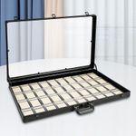 Card Show Display Case Box Holder Tabletop Showcase for Badges Earring Rings