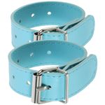 Bike Basket Fixing Straps Sky Blue PU with Aluminum Front Basket Belt