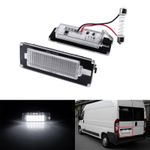 White LED License Number Plate Light For 06+ Fiat Ducato Citroen Jumper Peugeot