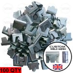 100x Wire Mesh Clips Gabion Baskets Cage Making Fencing Clinch Clips Weld Mesh 