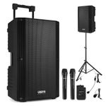 Vonyx Portable PA Speaker System with Wireless Microphone and Bluetooth - VSA