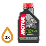 Motul 105895 Transoil Expert 10W-40 Transmission Oil - (3 x 1 Litre)