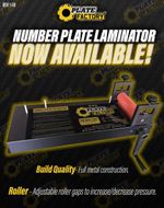 Licence Plate Number Roller Laminator Adjustable Oversize Adjustable Metal Board