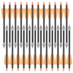 7.5'' Hunting Bolts Carbon Arrows 2pcs 2" Vanes Fixed Tips Archery Bow Hunting