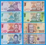 FULL Set Malawi 8 Notes, from 20 to 5000 Kwacha, All UNC  Year from 2000 to 2024