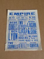Arthur Lucan & Kitty McShane 1950 Empire, Finsbury Park Handbill (Bebe Daniels)