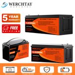 12V 300Ah 200AH 100Ah Lithium LiFePO4 Battery BMS 15000+ Deep Cycle Rechargeable