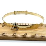 Personalised Solid 9ct Gold Baby Christening Expandable Teddy Bear ID Bangle NEW