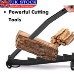 Wall Mounted Wood Kindling Splitter Carbon Steel Manual Log Firewood Cutter Tool