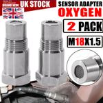 2X Oxygen O2 Lambda Sensor Catalytic Converter Check Fix CEL Spacer Extender