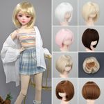Dolls Short Hair Wigs for 1/3 1/4 1/6 BJD Doll Fashion Doll DIY Replace 6 colors