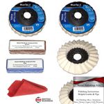 Angle Grinder Aluminium Alloys Polishing Kit Felt Flap Discs 115mm