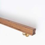 Handrail | Squidward Walnut Rail With Round Antique Brass Brackets
