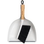 MR.SIGA Dustpan and Brush Set, Portable Cleaning One Size, White 