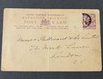 Vintage Postcard Stamp Mauritius 1899 Paid CDs London GB