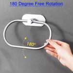 Bathroom Towel Ring Rack Holder Stainless Steel Wall Mounted Self-Adhesive