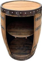Bourbon Barrel Open Drinks Cabinet - Choice of brand and doors