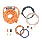 Bassface 0AWG 150A 5m Car Amp Sub Power Wiring Kit OFC Blend Pre-Crimped Cables