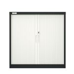 OHX Sliding Door Office Tambour - Lockable Storage Cabinet w/ Adjustable Shelves