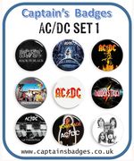 Sets of 9 AC/DC Badges 25mm - Choice of  3 Sets