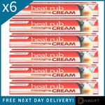 6 x HEAT RUB CREAM 70G FAST PAIN RELIEF RUB ACHES PAINS STIFFNESS MASSAGING NEW