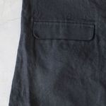 blue willow Heavy Linen Long Vest Black Occasion 26SS (Yu-Pack)