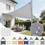 HEAVY DUTY SUN SHADE SAIL GARDEN PATIO AWNING CANOPY 98% UV BLOCK WATERPROOF UK