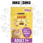 Go-Cat Duck & Chicken Dry Cat Food - 20kg (2x10kg) - Complete Nutrition
