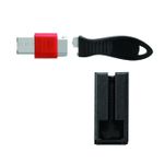 Kensington K67915WW USB Port Lock Cable Guard Square, Black