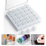 25 Universal Sewing Machine Plastic Bobbins - Will Fit Brother Janome Singer