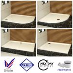 30mm Slimline Shower Tray Rectangle / Quadrant Shower Enclosure Wet Room + Waste