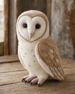 Barn Owl Knitting Pattern Realistic Bird DK Knit Pattern Printed Posted UK