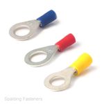 Electrical Crimp Ring Terminals From 0.25mm To 6mm Gauge - Red, Yellow Or Blue