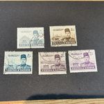 Egypt 1939/1944 5 Stamps - King Farouk