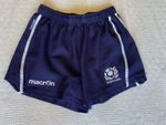 Men’s Navy Blue Macron Scotland Rugby Shorts L Excellent Condition Ready To Wear