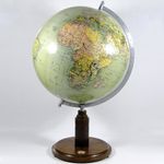 RÄTH (Rath) vintage 1938 'Anschluss' 13" world globe English print pre-WWII RARE
