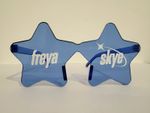 Freya Skye Tour Custom Concert Glasses Merch Blue Heart Star Shaped Sunglasses
