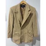 Vintage Polo Ralph Lauren Houndstooth Double Breasted Blazer Wool Brown Tan Sz 6