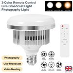 85W 5500K Light Bulb Dimmable Tricolor LED Bulb Bulb for Photography Lighting