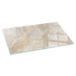 Toughened Glass Hearth for Fireplace Stone Pattern Inspired by Nature 100x50 cm